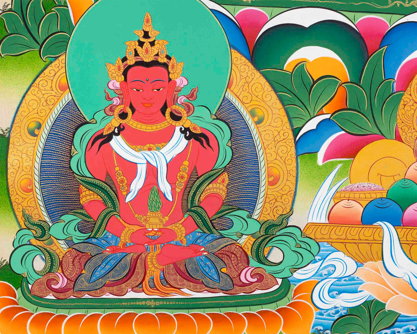 Beautifully Hand-Painted White Tara | Female Bodhisattva Thangka | Mother Goddess |