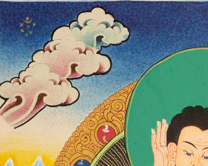 Milarepa Thangka Painting | Hand-Painted Tibetan Buddhist Master Thangka