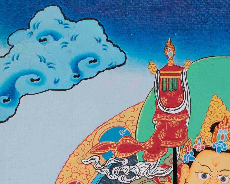 Namtose Thangka Painting | Buddhist Deity of Wealth | Tibetan Wall Hanging