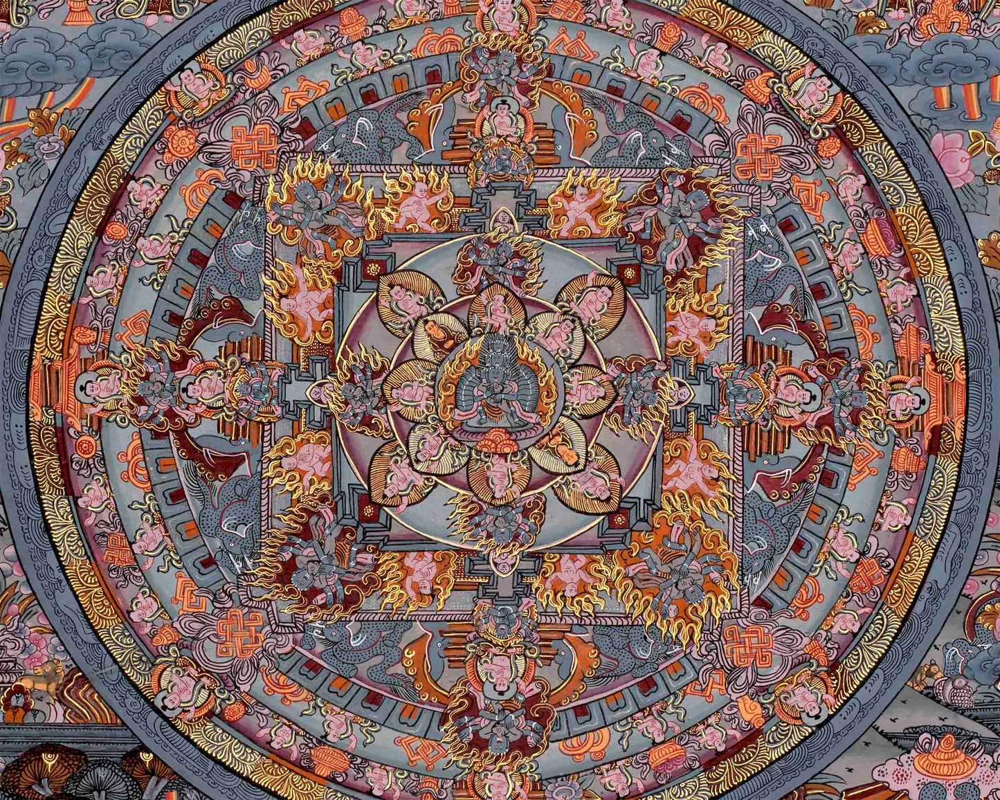 Hevajra Mandala Thangka | Tibetan Mandala Thangka