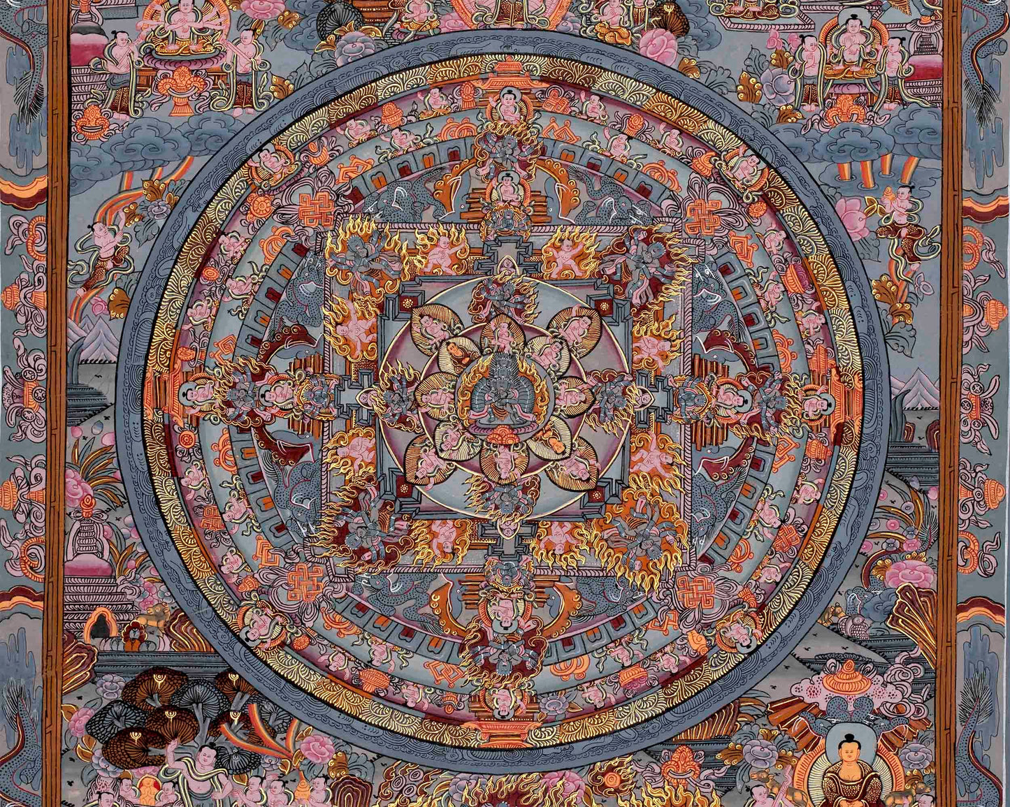 Hevajra Mandala Thangka | Tibetan Mandala Thangka