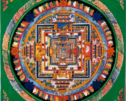 Kalachakra Mandala Thangka For Wall Hanging | Yoga Meditation Canvas Art