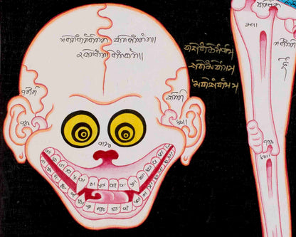 Human Skeleton Thangka Arts | Himalayan Ancient Medical Technique For Mind & Body