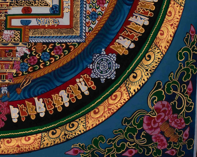 Original Hand-Painted Kalachakra Mandala | Tibetan Mandala Thangka Painting