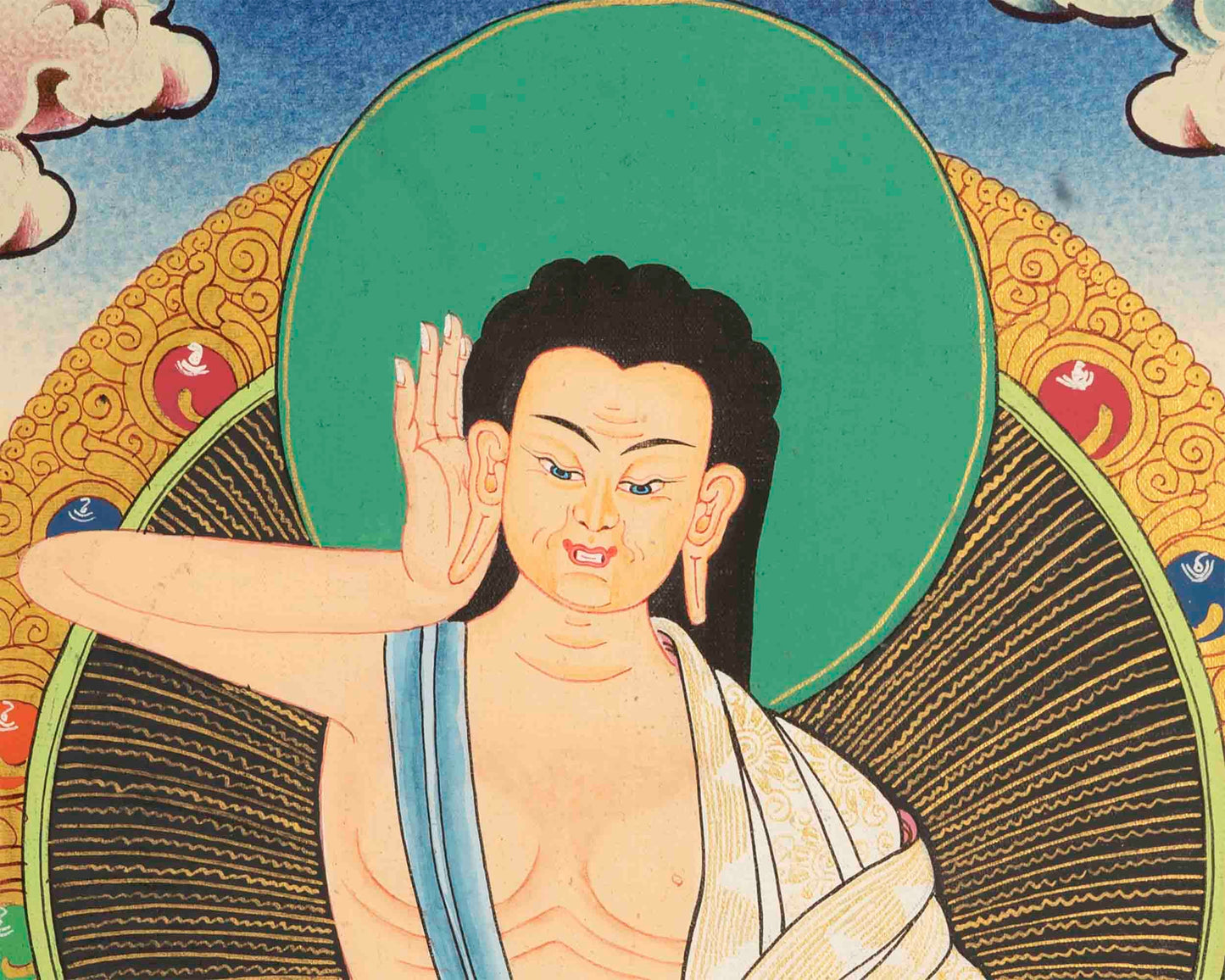 Milarepa Thangka Painting | Hand-Painted Tibetan Buddhist Master Thangka