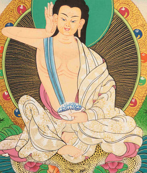 Milarepa Thangka Painting | Hand-Painted Tibetan Buddhist Master Thangka