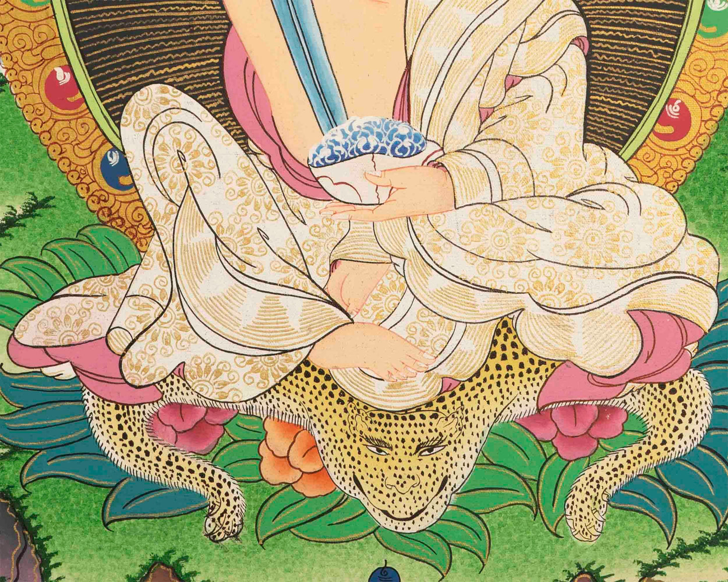 Milarepa Thangka Painting | Hand-Painted Tibetan Buddhist Master Thangka