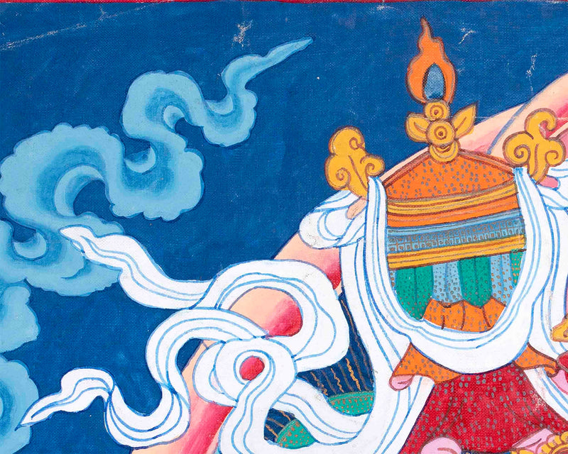 Original Hand-Painted Wealth Deity Namtose Thangka Art | Tibetan Buddhism Art |