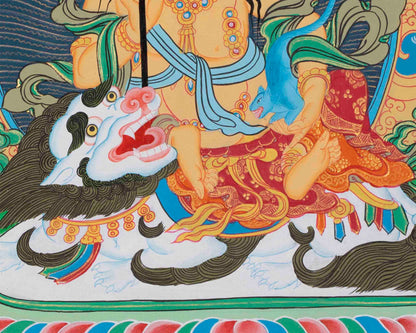 Namtose Thangka Painting | Buddhist Deity of Wealth | Tibetan Wall Hanging