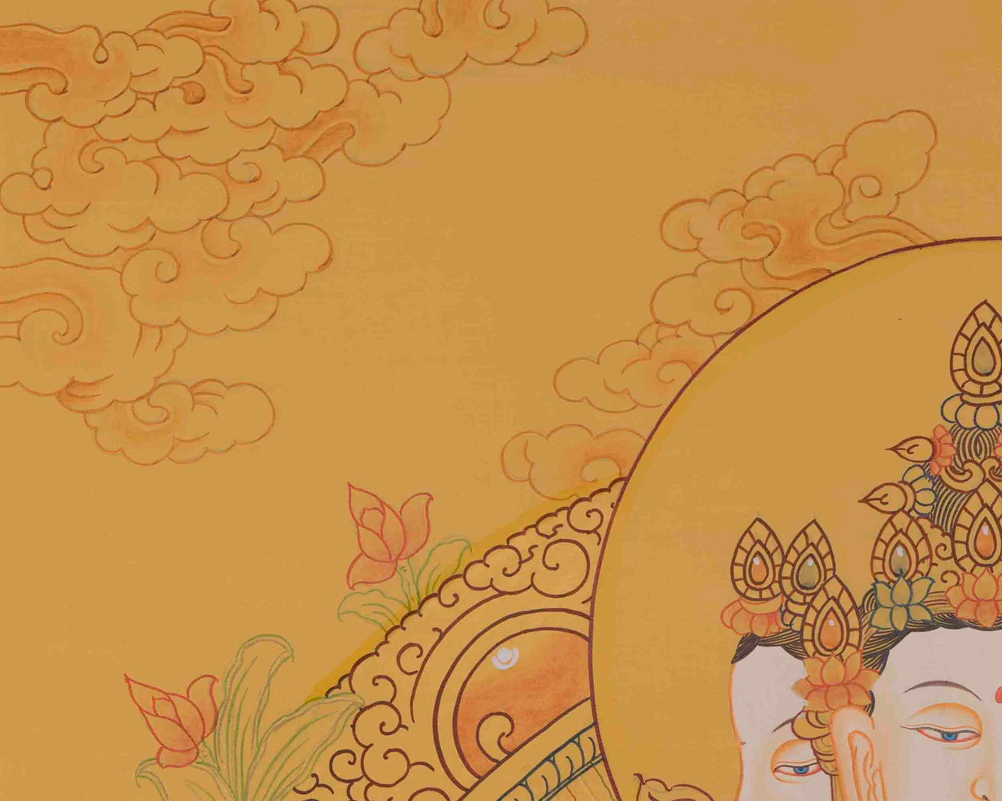 Cosmic Buddha Vairocana | Tibetan Thangka Painting