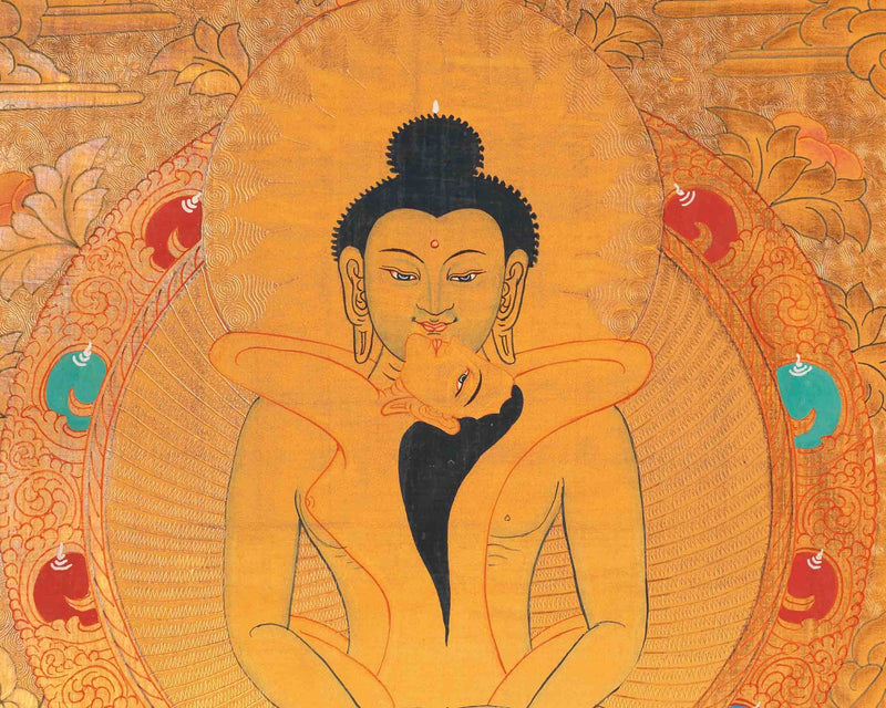 Samantabhadra Yab Yum Buddha Thanka | Art Painting For Meditation and Yoga