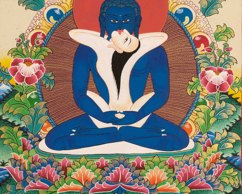 Samantabhadra Yab Yum Buddha Thangka | Painting for Meditation and Good Luck