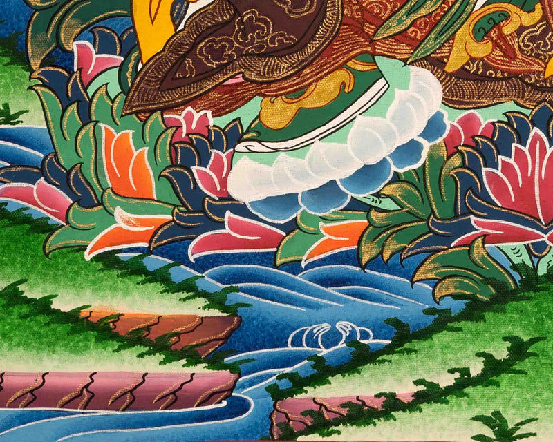 Guru Rinpoche Thangka Painting | Padmasambhava Thangka | Zen Buddhism