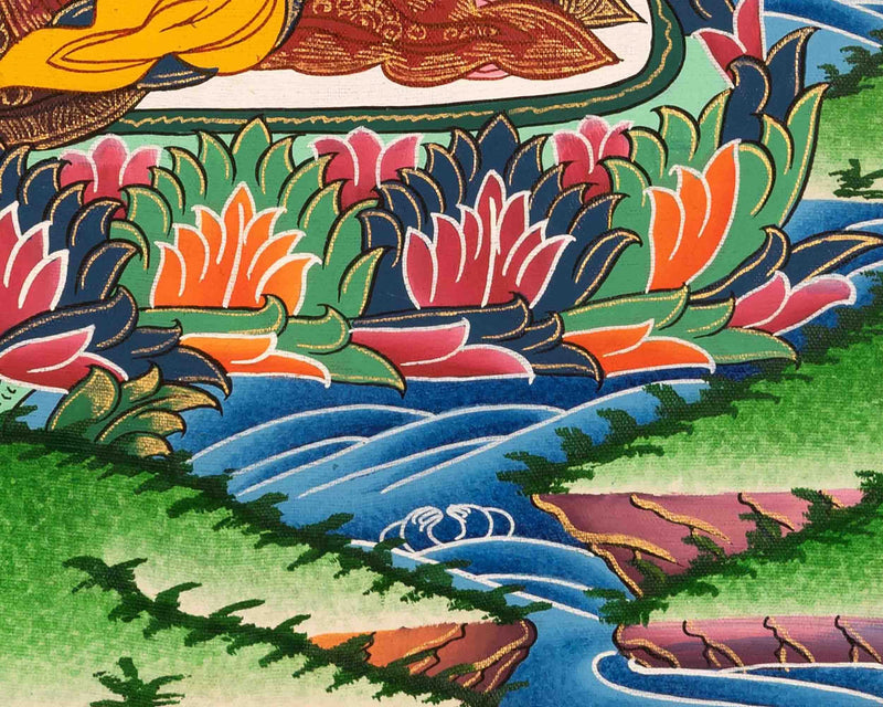 Guru Rinpoche Thangka Painting | Padmasambhava Thangka | Zen Buddhism