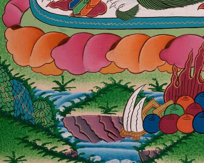 Original Hand-Painted Namtose Thangka Painting | Deity of Wealth