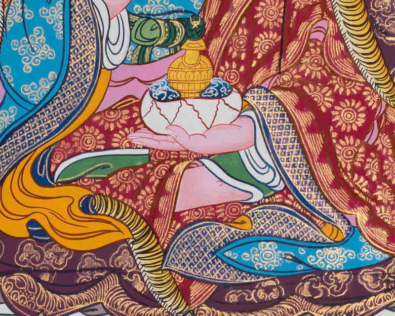 Beautifully Hand-Painted Guru Rinpoche Thangka | Guru Padmasambhava