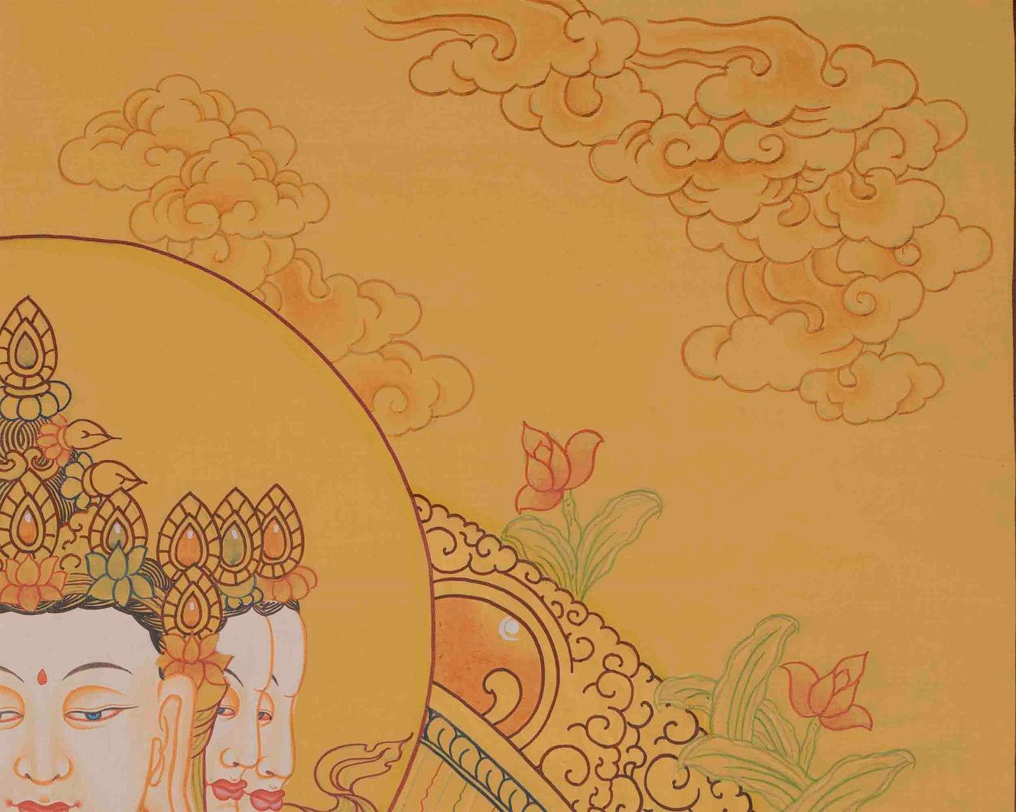 Cosmic Buddha Vairocana | Tibetan Thangka Painting