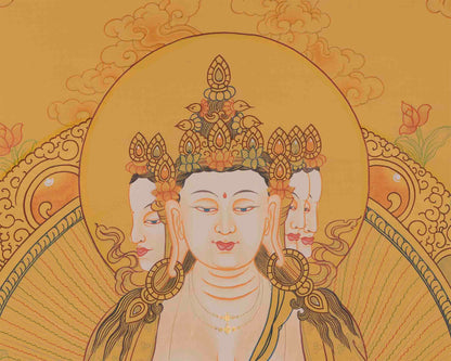 Cosmic Buddha Vairocana | Tibetan Thangka Painting