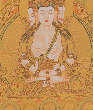 Cosmic Buddha Vairocana | Tibetan Thangka Painting