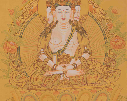 Cosmic Buddha Vairocana | Tibetan Thangka Painting