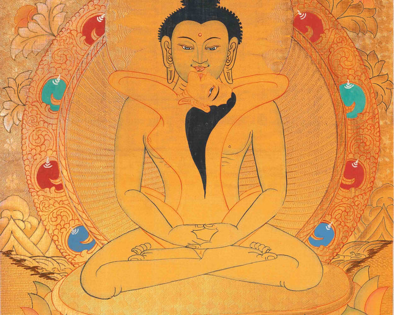 Samantabhadra Yab Yum Buddha Thanka | Art Painting For Meditation and Yoga