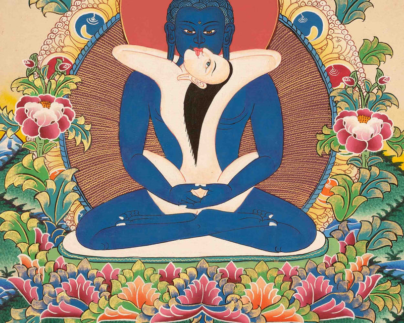 Samantabhadra Yab Yum Buddha Thangka | Painting for Meditation and Good Luck