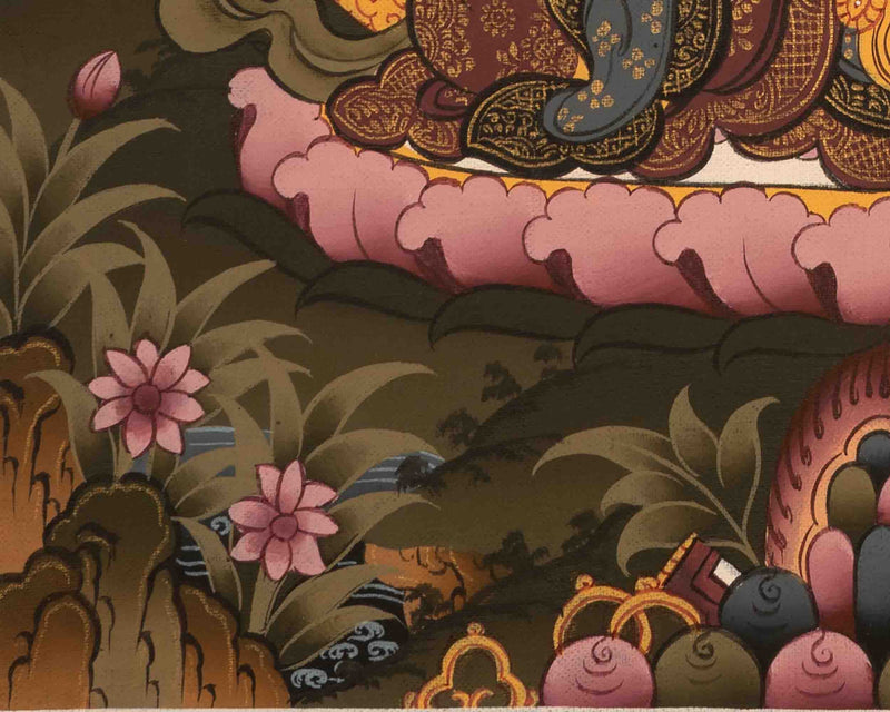 Hand-Painted Vajrasattva Thangka | Dorje Sempa | Traditional Thangka Painting