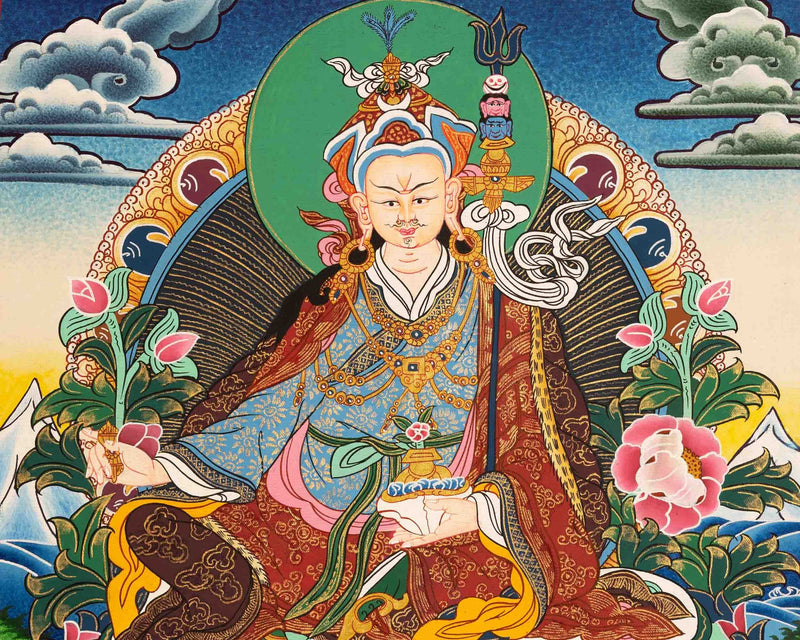 Guru Rinpoche Thangka Painting | Padmasambhava Thangka | Zen Buddhism