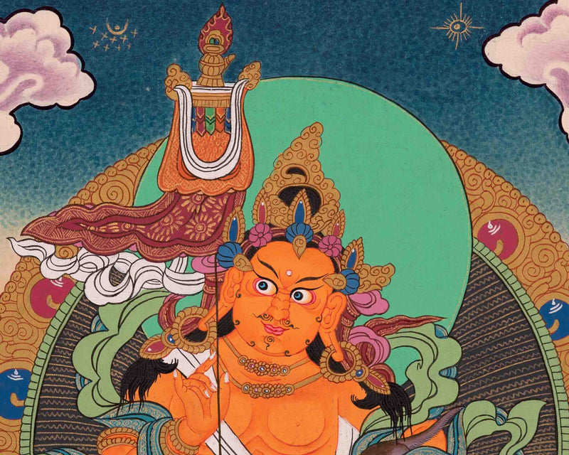 Original Hand-Painted Namtose Thangka Painting | Deity of Wealth