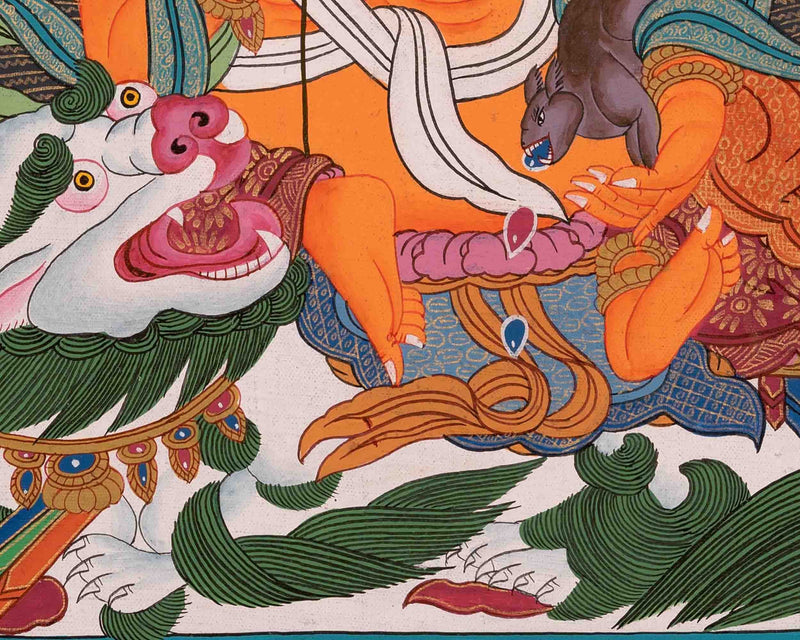 Original Hand-Painted Namtose Thangka Painting | Deity of Wealth