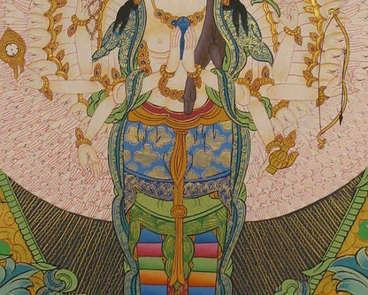 Avalokiteshvara Thangka Painting | Tibetan Buddism | Buddhist Arts | Religious Painting |