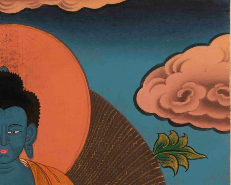 Original Hand-Painted Medicine Buddha | Bhaisajyaguru Thangka | Tibetan Bodhisattva Arts |