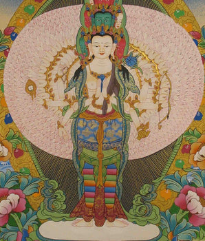 Avalokiteshvara Thangka Painting | Tibetan Buddism | Buddhist Arts | Religious Painting |