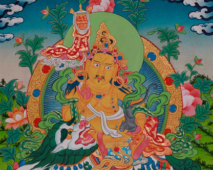 Original Hand-Painted White Tara and Namtose Thangka | Fine Quality Thangka Painting |