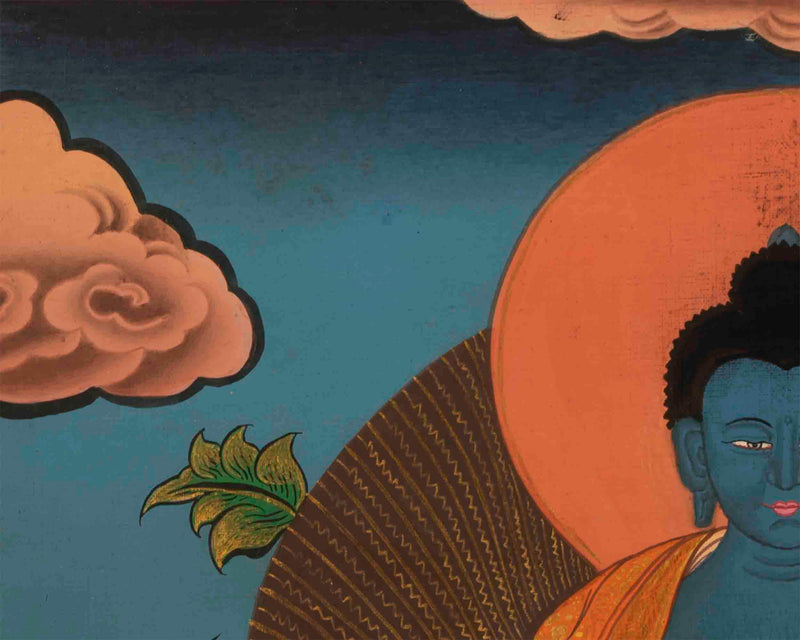 Original Hand-Painted Medicine Buddha | Bhaisajyaguru Thangka | Tibetan Bodhisattva Arts |