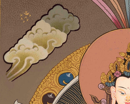 Beautifully Hand-Painted Four-Armed Chengrezig | Avalokiteshvara Thangka Painting