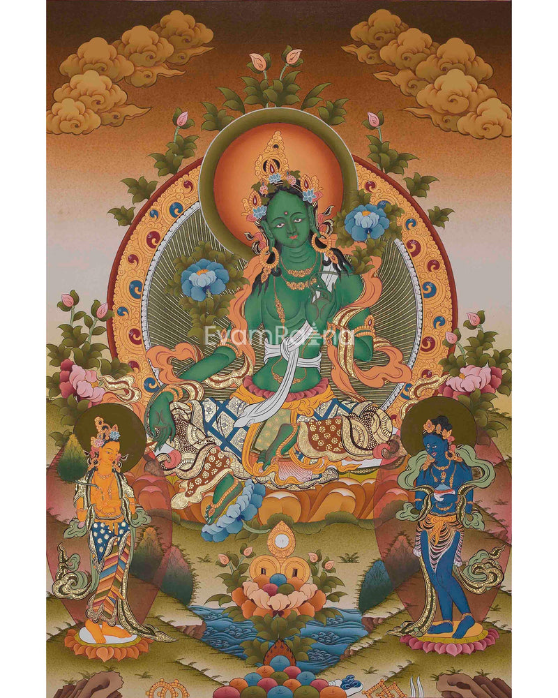 Green Tara Painting