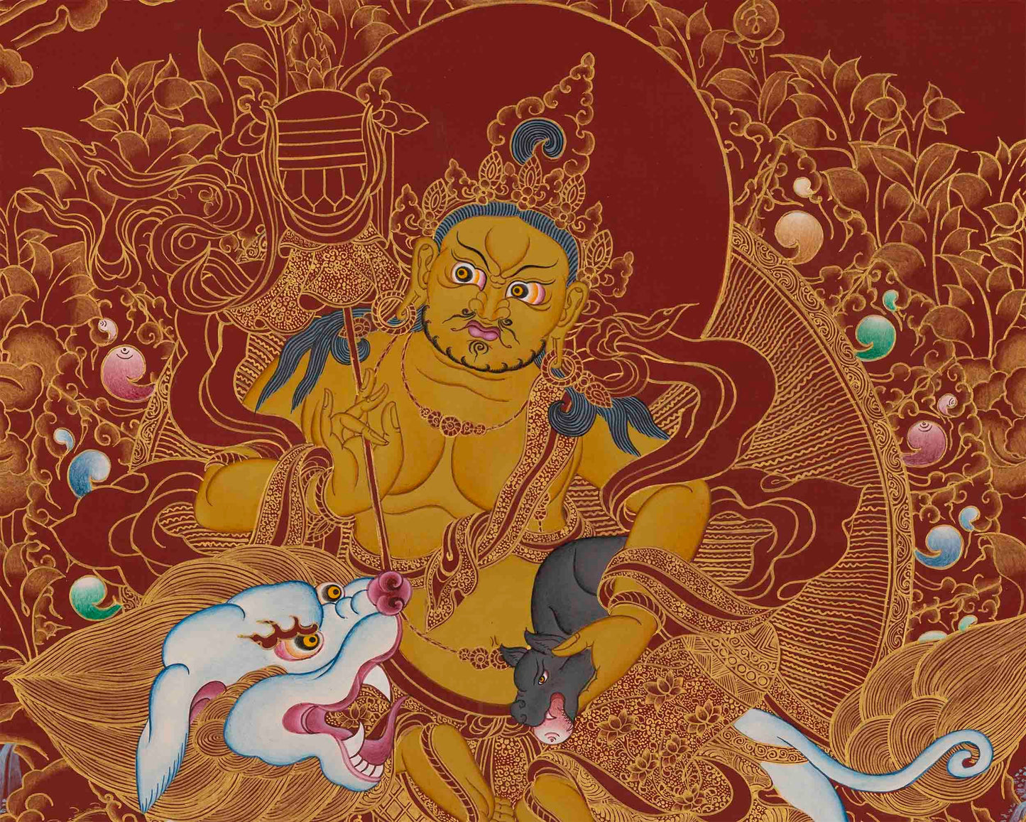 Namtose Thangka Painting |Tibetan Buddhist Wealth Deity