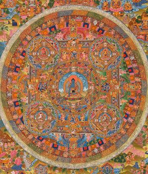 Medicine Buddha Mandala | Tibetan Buddhist Art | Healing and Wellness Symbol |