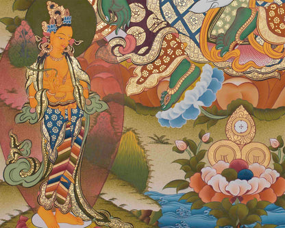 Original Hand-Painted Green Tara Painting | Tara Thangka