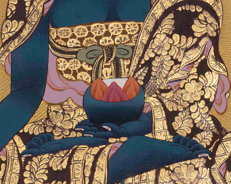 Medicine Buddha Feature With Seven Buddhas | Bhaisajyaguru Thangka