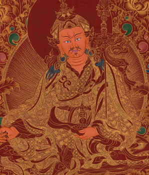 Guru Rinpoche Thangka | Red Background | Guru Padmasambhava