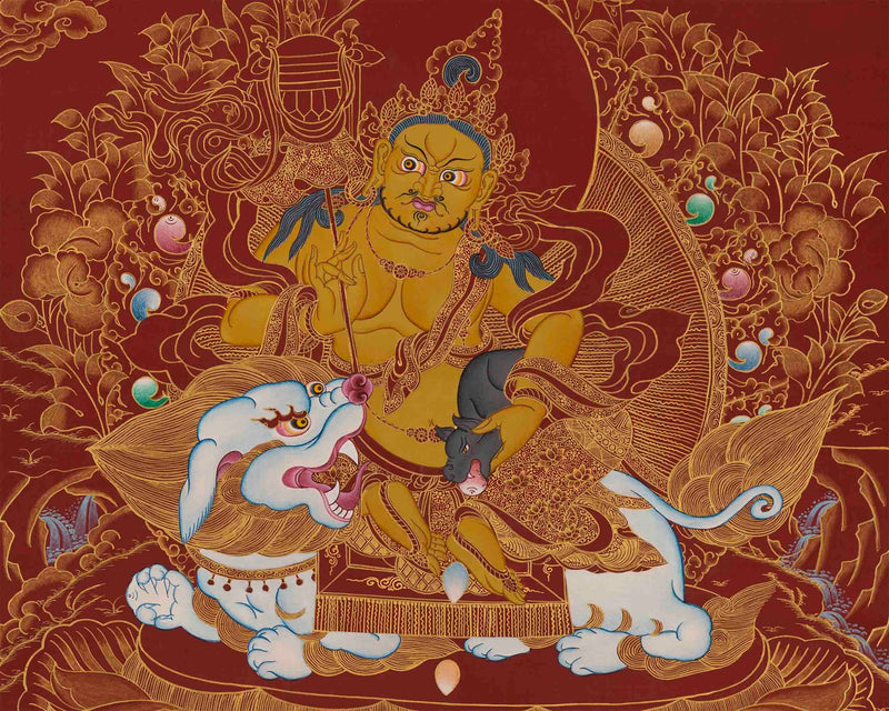 Namtose Thangka Painting |Tibetan Buddhist Wealth Deity