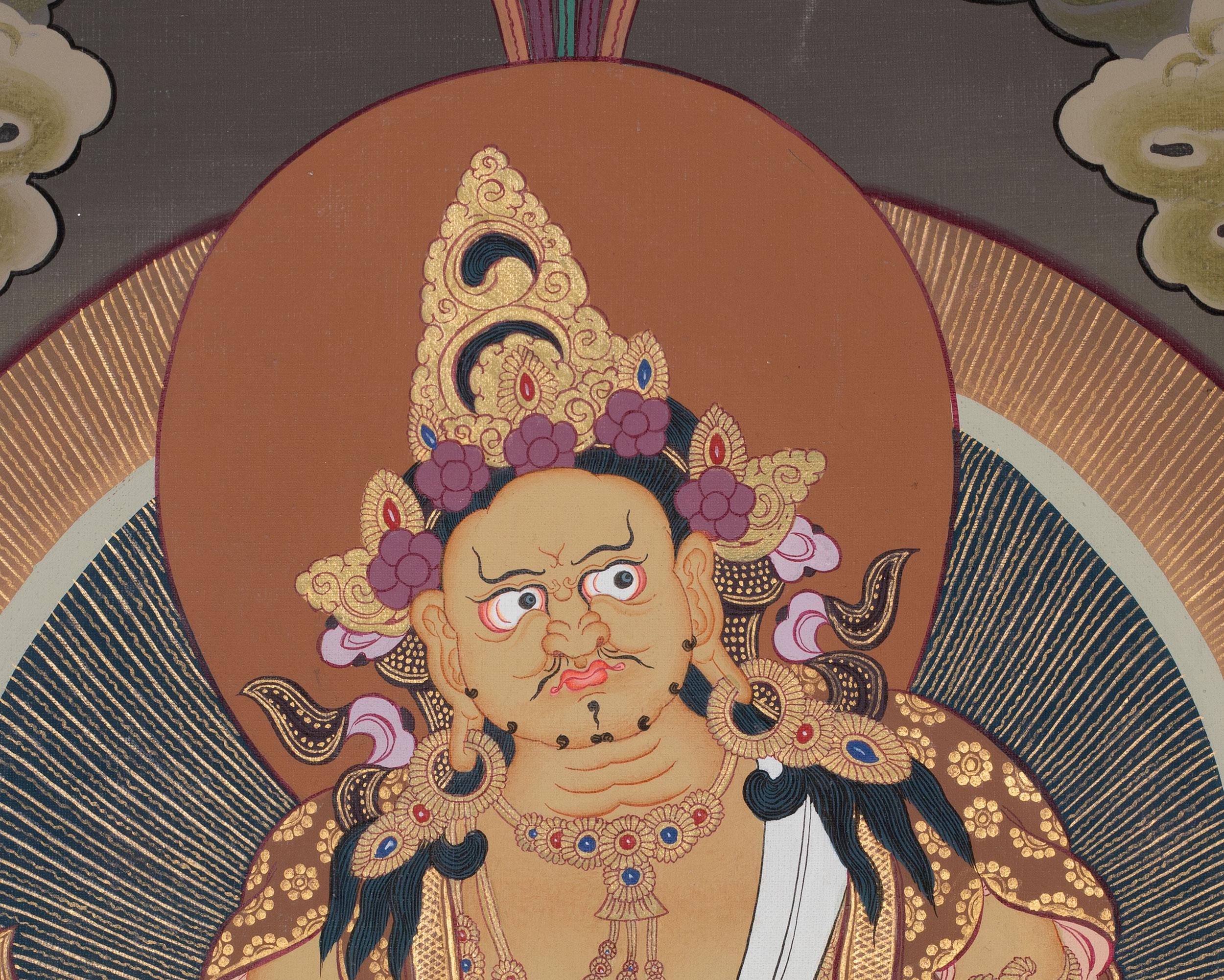 Wealth Deity Artwork | Dzambhala, The Guardian of Abundance & Prosperity