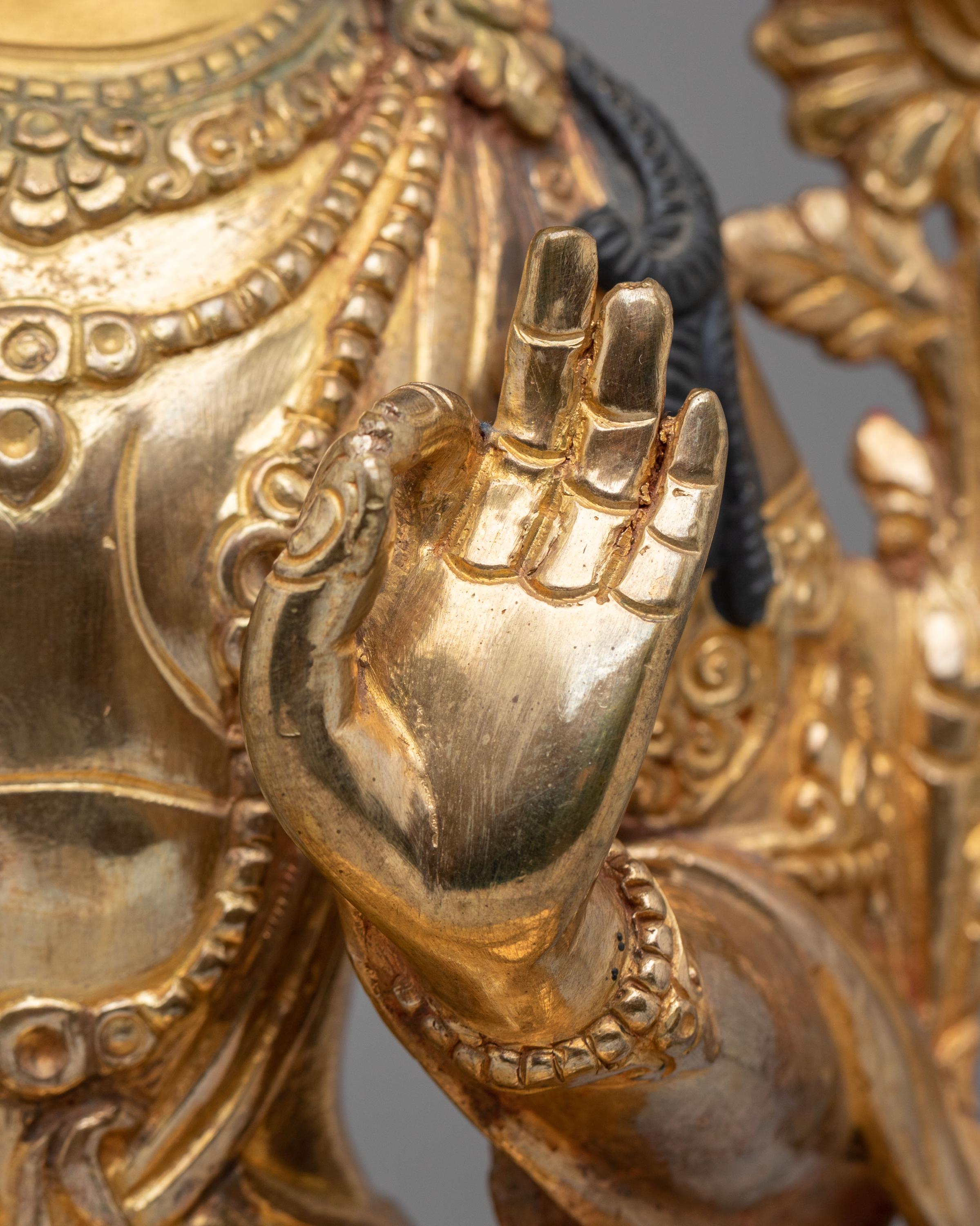 Manjushri Statue Of Power And Wisdom | Symbolizing Knowledge