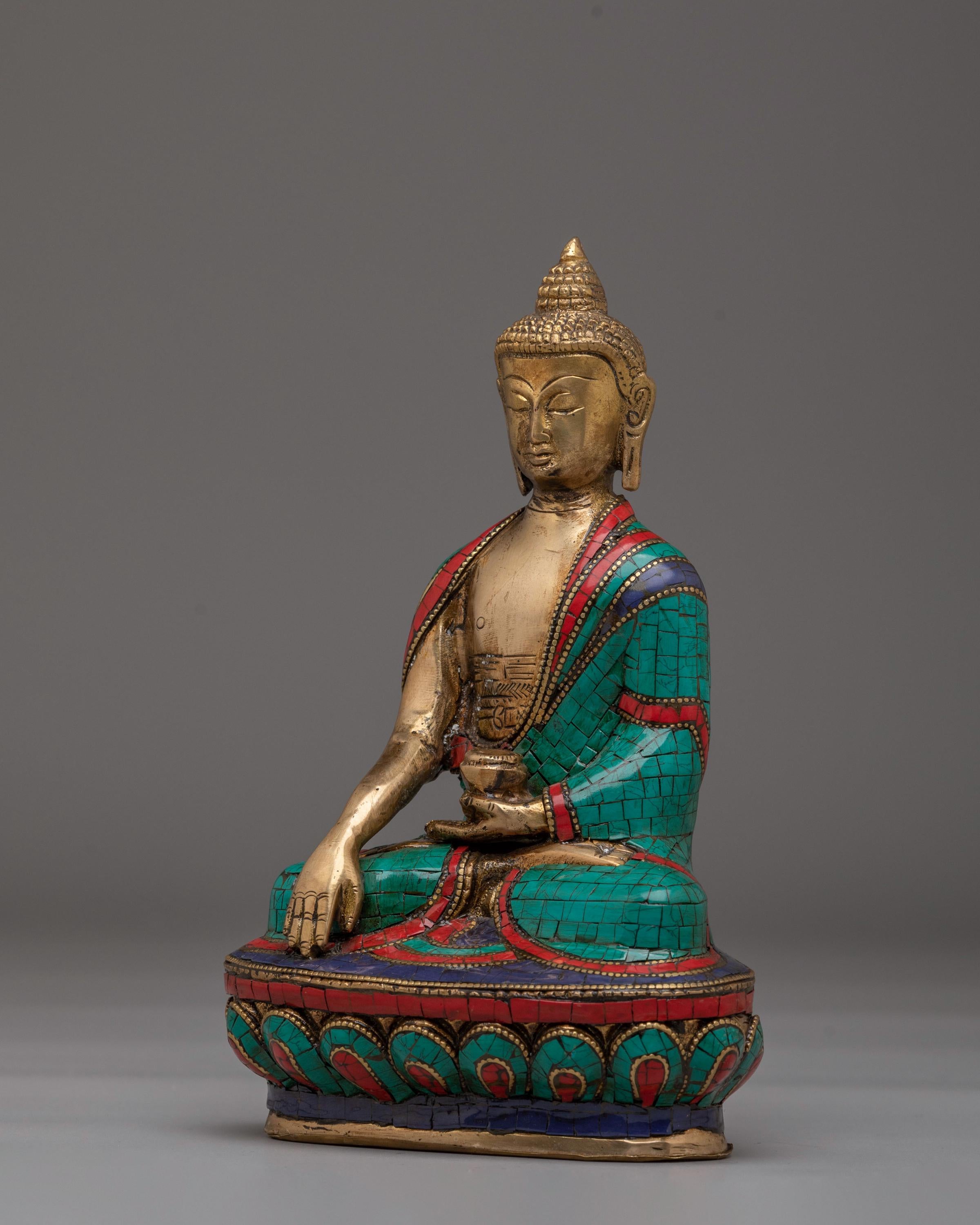 Traditional Sacred Shakyamuni Buddha Statue | Tibetan Buddhist Art