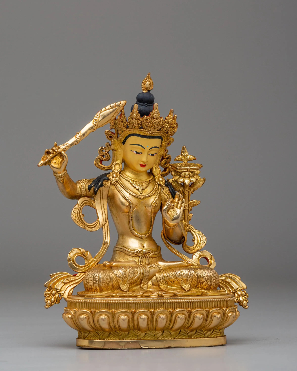 Handcrafted Manjushri Buddhist Statue | Bodhisattva of Wisdom