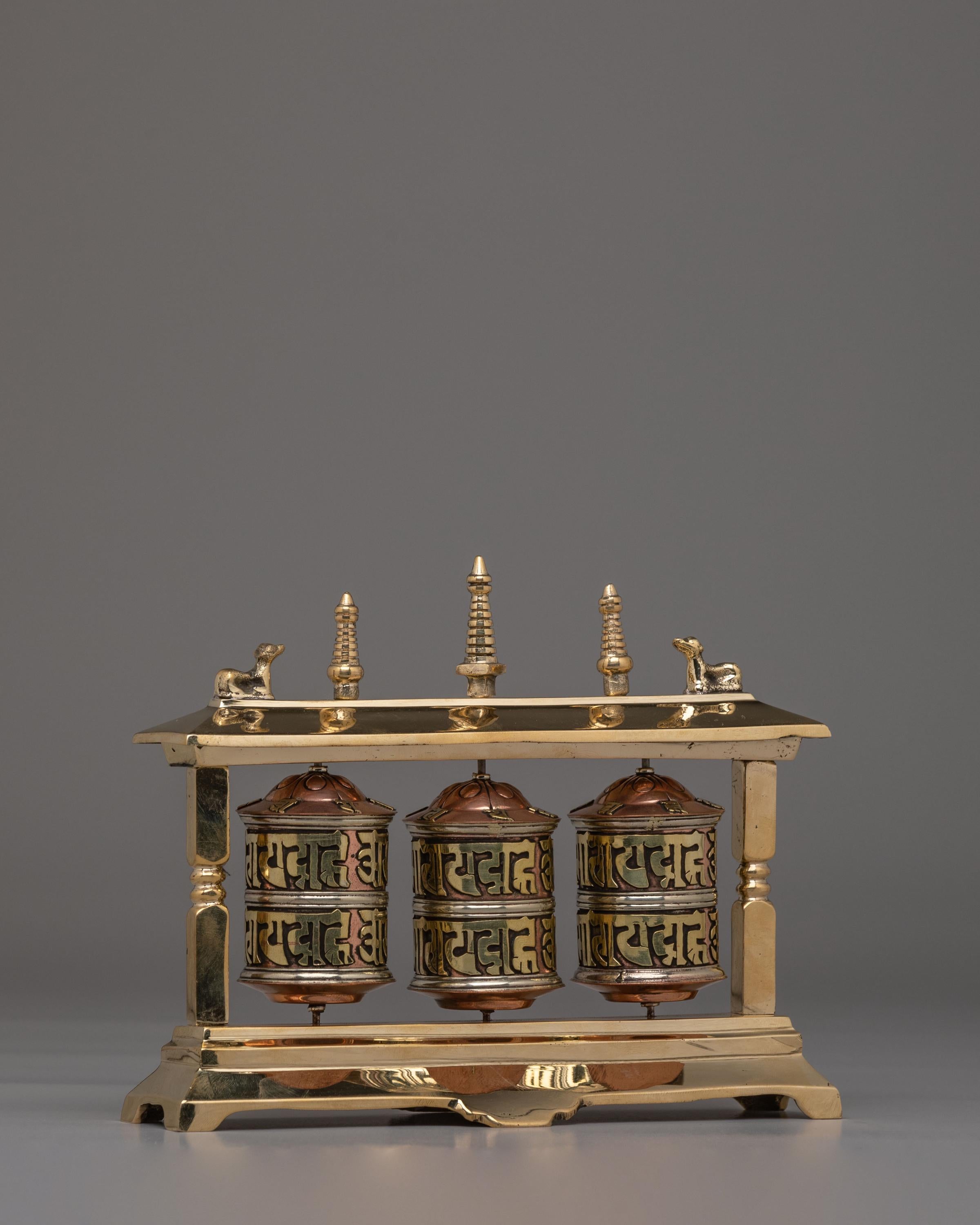 Spiritual Prayer Wheel for Altar | Mantra Spinner for Meditation and Blessings