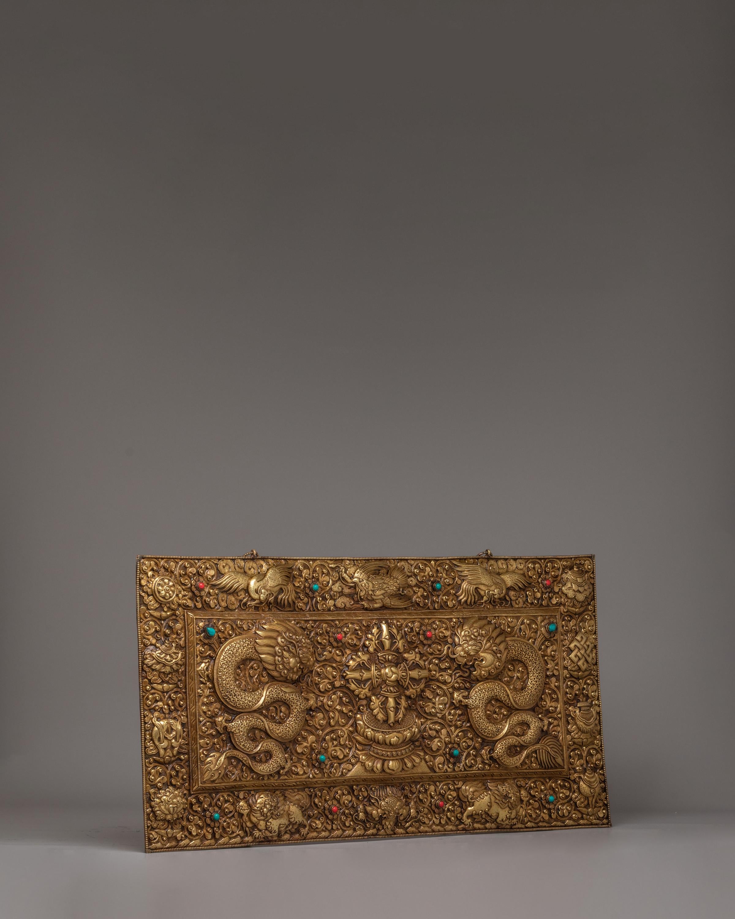 Handmade Wall Hanging with Biswo Vajra | Symbol of Protection and Spiritual Strength