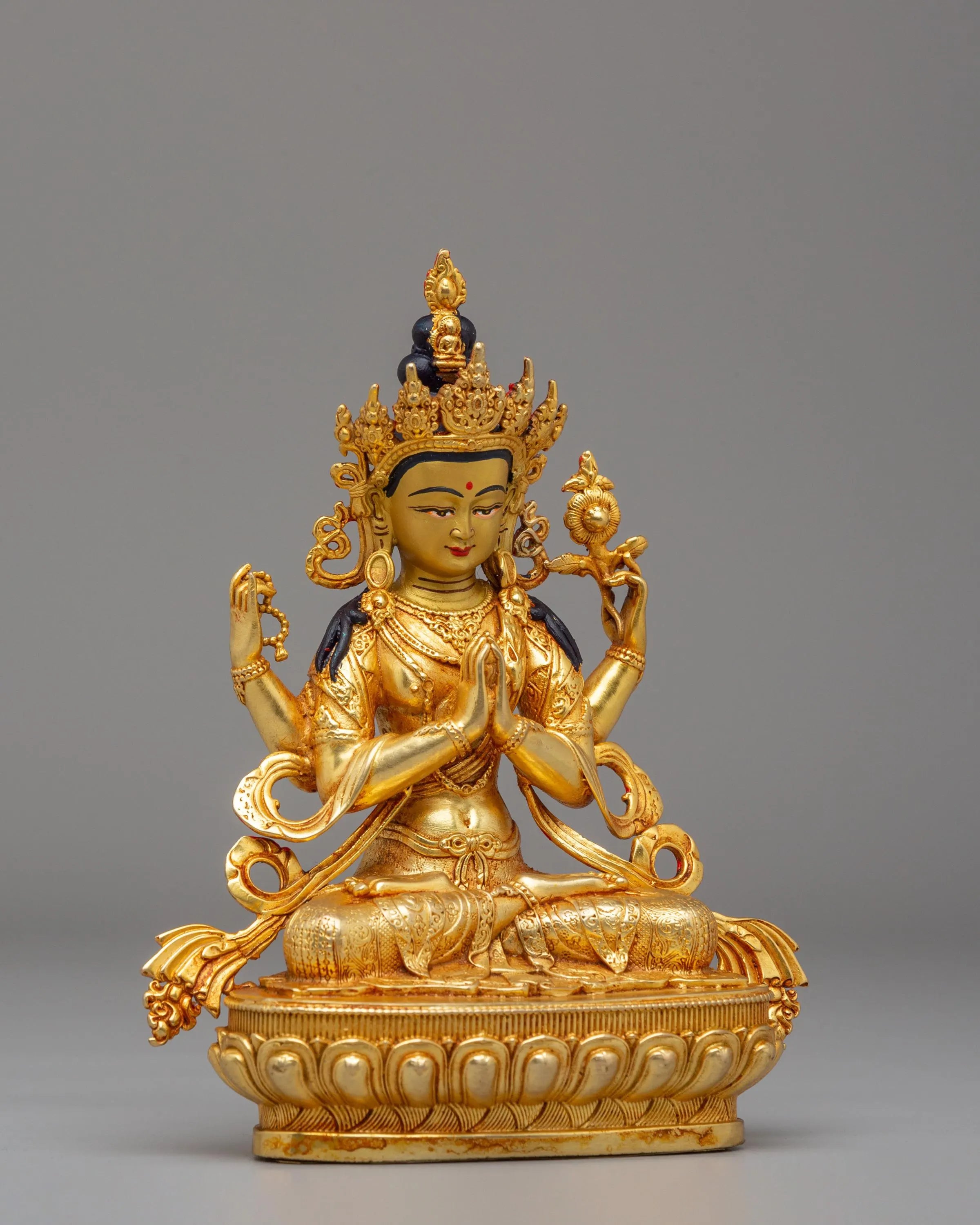 Handmade Chenrezig Buddhist Statue | Compassionate Bodhisattva